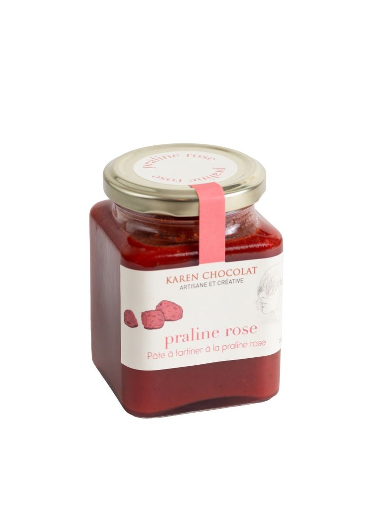 [241217_8323] Pâte à Tartiner à la Praline Rose de Lyon – KAREN CHOCOLAT (Pâte à tartiner praline rose - 300g)
